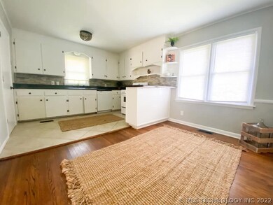 Kitchen and dining spaces