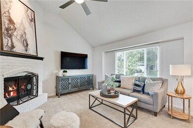 Beautiful masonry fireplace