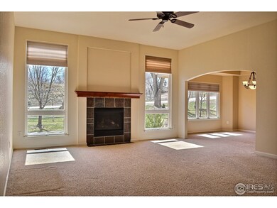 Gas Fireplace and High Ceilings