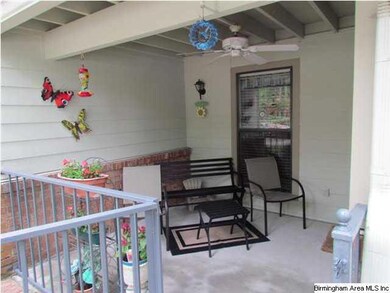 Covered patio with fan
