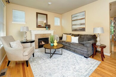 Cozy gas fireplace for winter nights.