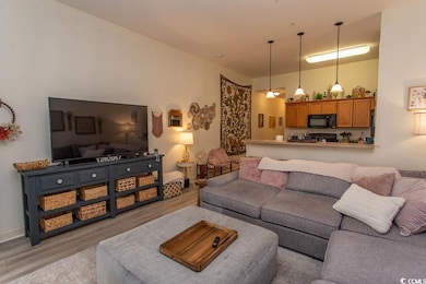 Living area featuring light wood-type flooring