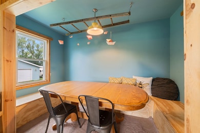 View of carpeted dining area
