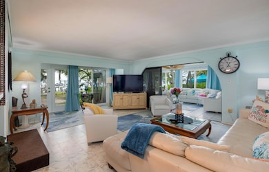 Living area with bay views