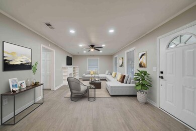 Staged living room to help see the space