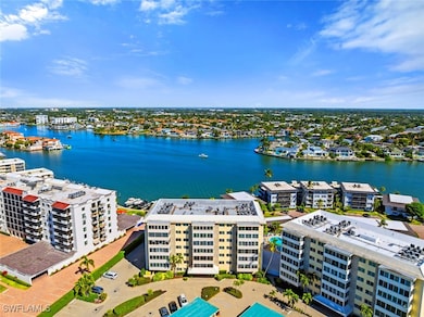 Bird's eye view of a nearby body of water