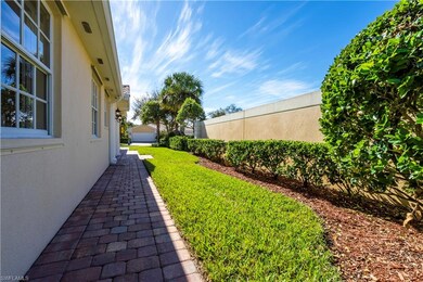 Generous and private side yard