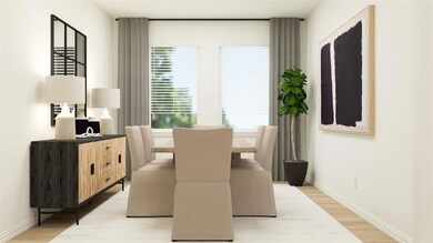Dining space featuring light hardwood / wood-style floors