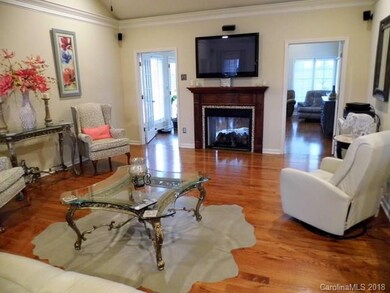 Living room with natural wood flooring