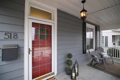 Covered porch is perfect for enjoying your morning