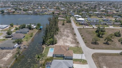 Aerial perspective of suburban area with a nearby