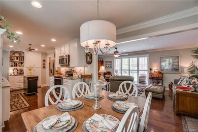Beautiful dining area connects the living room to 
