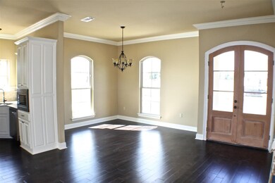 The dining area features great windows that allow 