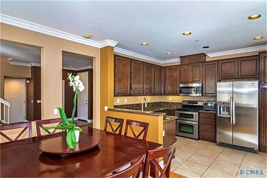 View of kitchen and open family room area