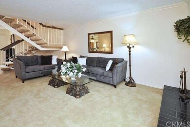 Living room view to stairs