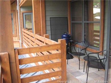 Patio/Deck. Oversized balcony boasts heated tile f
