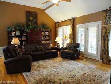 Den/Family/Great Room. Vaulted ceilings and opens to sunroom