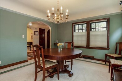 To the left of the foyer is the formal dining room
