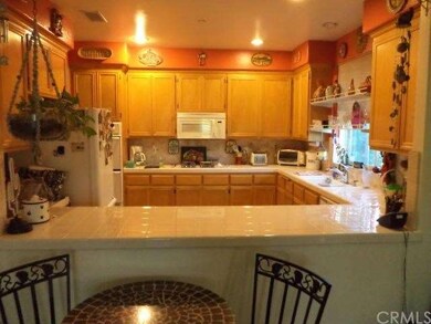 View of kitchen from family room