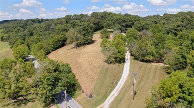 This is the driveway onto the property off of Punkin Hollow Road. The pasture to the left of the driveway is fenced. A small part of the bottom area to the right is the neighbors property by the driveway.
