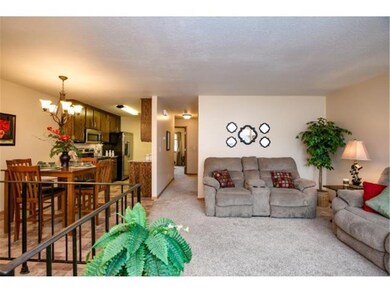 Open plan is open to kitchen, living and dining.