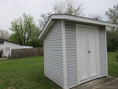 Storage building.