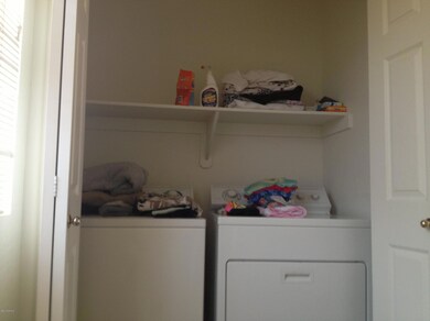Inside laundry with W/D