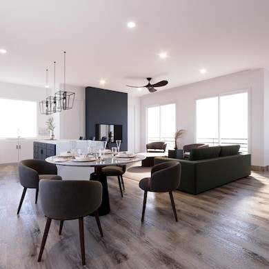 Virtually Staged Living Room: Lighting, Ceiling Fa