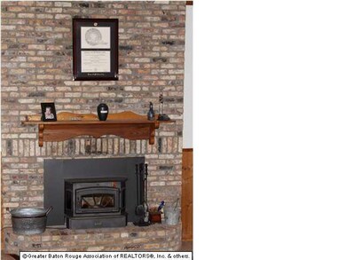 Amazing wood burning Appalachian fireplace with el