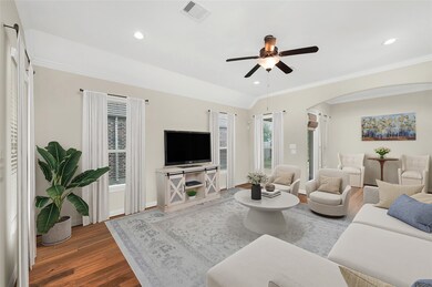 Open concept living + contiguous hardwood througho