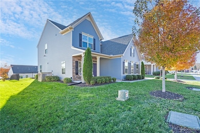 View of front of home with a front yard