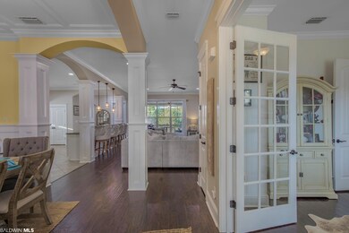 Office to Right, Dining Room to left