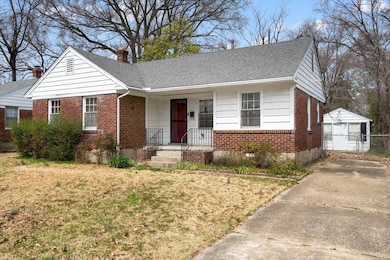 View of front of property featuring brick siding, 