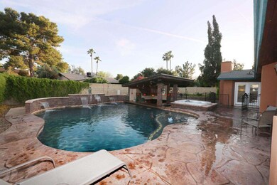 Pool has 4 shear decent waterfalls