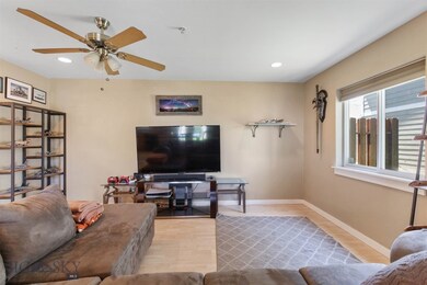 Living room with laminate floors