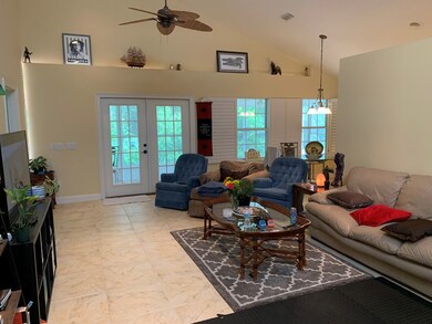 Living area doors to porch