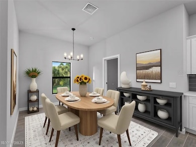 Virtually staged Dining room