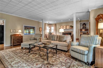 Stained glass accent windows throughout...
