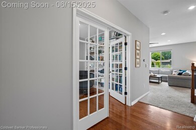 Glass, double doors to office