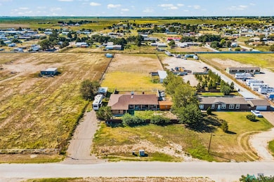 Aerial view of sparsely populated area