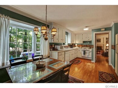 Eat In Kitchen with Bow Window, Hardwood Floors an