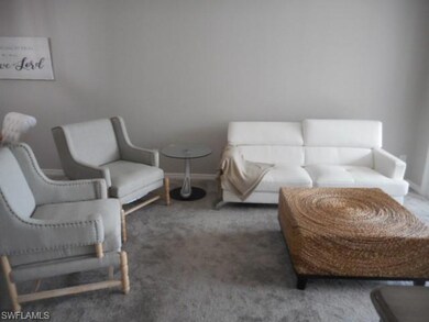 Sitting room featuring baseboards and carpet