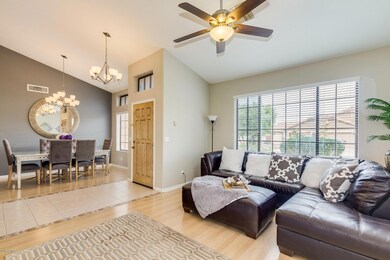 Entry into living room & formal dining
