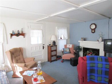 View of the living room with fireplace