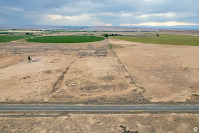 Aerial view of sparsely populated area
