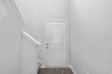 Doorway featuring dark hardwood / wood-style floor