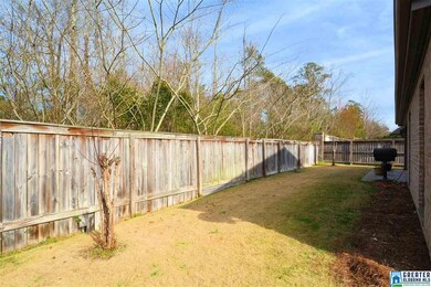 Fenced backyard