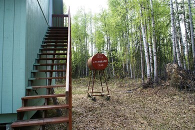 outside backsteps to the loft