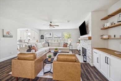 A closer view of the Family Room and open floorpla