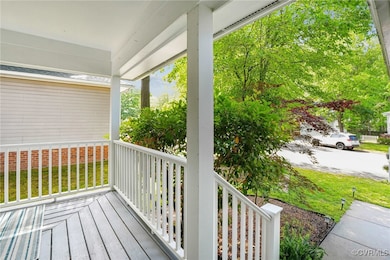 Wooden terrace with a porch